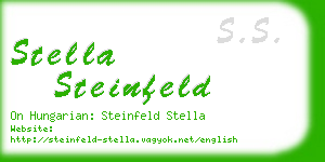 stella steinfeld business card